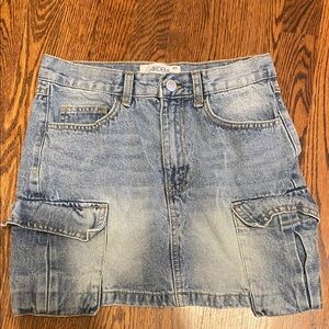 Ardene Blue Denim Cargo Skirt